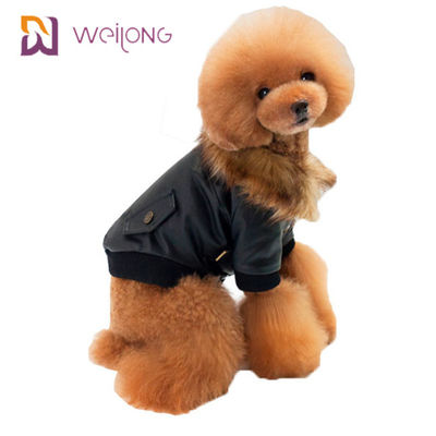 Ropa modificada para requisitos particulares del invierno del perro de la capa del animal doméstico de Leatheret de la piel de imitación