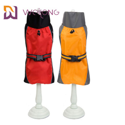 Impermeable grande del perro de la permeabilidad de la raya de la hebilla del perro del traje reflexivo bajo de la lluvia