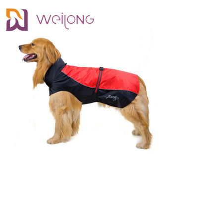Impermeable grande del perro de la permeabilidad de la raya de la hebilla del perro del traje reflexivo bajo de la lluvia