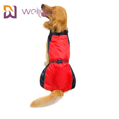 Impermeable grande del perro de la permeabilidad de la raya de la hebilla del perro del traje reflexivo bajo de la lluvia