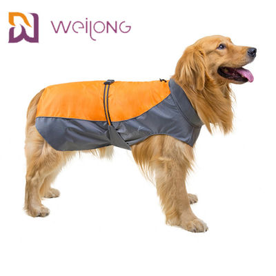 Impermeable grande del perro de la permeabilidad de la raya de la hebilla del perro del traje reflexivo bajo de la lluvia