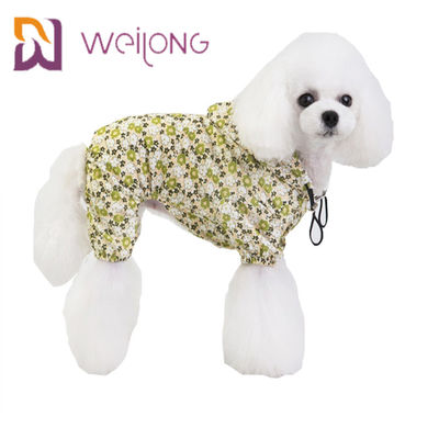 Impermeable modificado para requisitos particulares del perro del cordón del drenaje del impermeable del animal doméstico de la tela de la prenda impermeable de la impresión de Digitaces pequeño