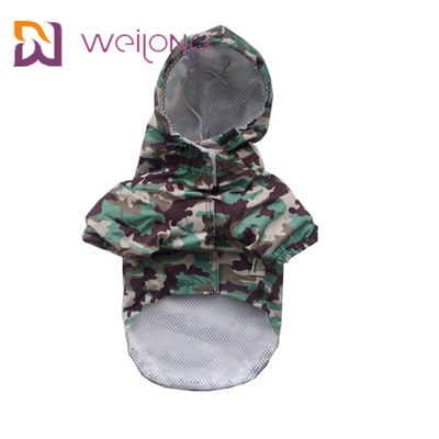 Mono Mesh Lining de la prenda impermeable del perro casero del camuflaje de la abertura del velcro