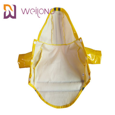 Chaqueta a prueba de viento de la lluvia del perrito del impermeable ligero de cuero del animal doméstico de la PU