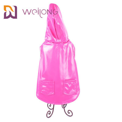 Impermeable impermeable ligero de cuero modificado para requisitos particulares del perro del Xl de la capa del perro de la PU del rosa
