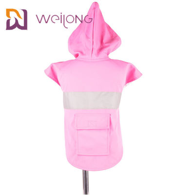 Impermeable reflexivo del perro de la sudadera con capucha del animal doméstico del bolsillo real ajustable del impermeable con la capilla
