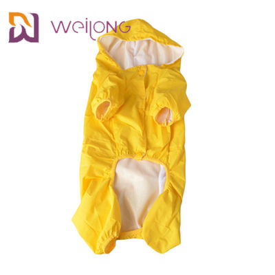 Chaquetas ligeras de cuero MESH Lining a prueba de viento del impermeable del perro amarillo de la PU
