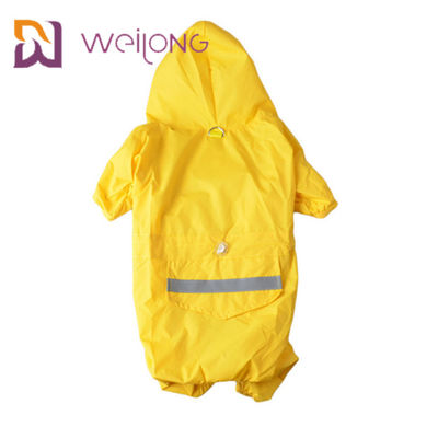 Chaquetas ligeras de cuero MESH Lining a prueba de viento del impermeable del perro amarillo de la PU