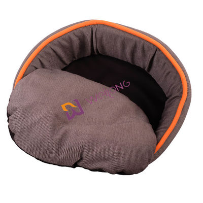Uno mismo completamente lavable redondo de la cama del perro del buñuelo del lino que calienta la cama de la comodidad del perro de BSCI