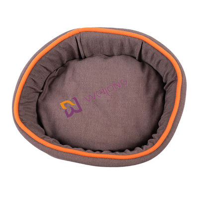 Uno mismo completamente lavable redondo de la cama del perro del buñuelo del lino que calienta la cama de la comodidad del perro de BSCI