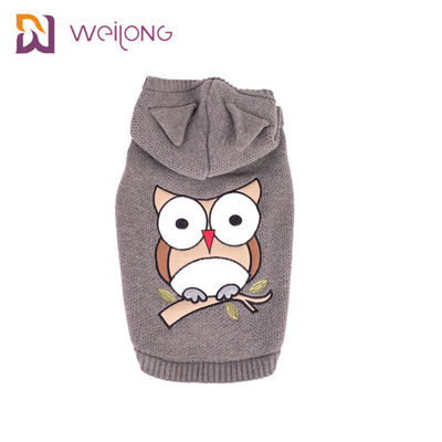 El suéter bordado sudadera con capucha de acrílico del animal doméstico del punto del perro del paño hizo punto a Cat Jumper
