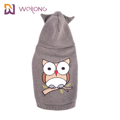 El suéter bordado sudadera con capucha de acrílico del animal doméstico del punto del perro del paño hizo punto a Cat Jumper