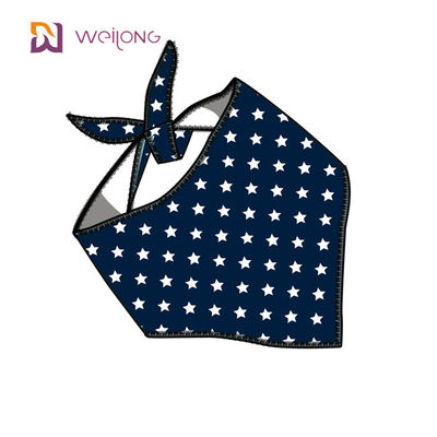Las estrellas durables superiores de la tela de la forma del pañuelo apto ajustable único del animal doméstico rayan bandanas del perro del diseñador