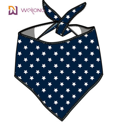 Las estrellas durables superiores de la tela de la forma del pañuelo apto ajustable único del animal doméstico rayan bandanas del perro del diseñador