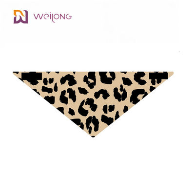 Arreglo para requisitos particulares polivinílico Digital del pañuelo del animal doméstico del estampado leopardo del popelín que imprime pequeños Bandanas del perro