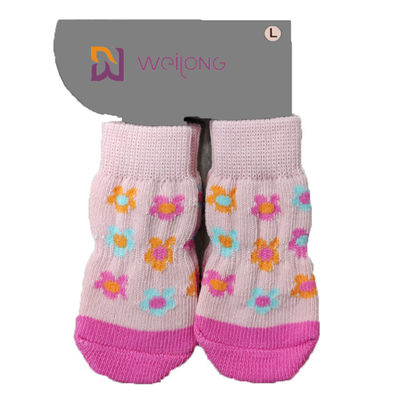 Perro anti Socks&amp; Cat Socks del punto del resbalón del animal doméstico con el refuerzo de goma Paw Protector