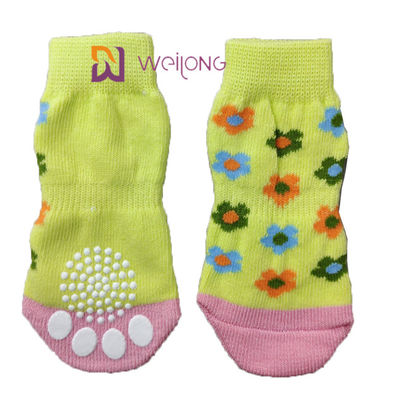 Perro anti Socks&amp; Cat Socks del punto del resbalón del animal doméstico con el refuerzo de goma Paw Protector