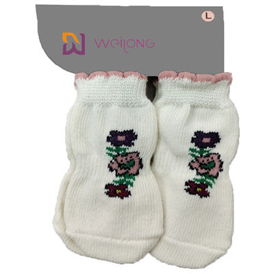 Proteja los calcetines de encargo del animal doméstico de las patas para el resbalón anti del gato/de los perros