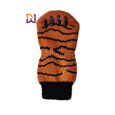 El perro del resbalón del spandex de algodón no pega la imitación de Tiger Stripes para las patas de los perros